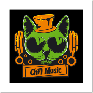 Chill music green Posters and Art